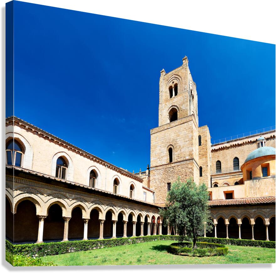 Duomo di Monreale in Palermo Sicily shows historical architectur