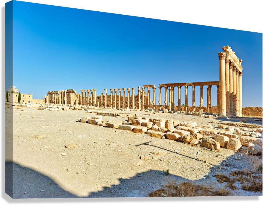 Exploring the ancient city of Palmyra in Syria near the Temple o