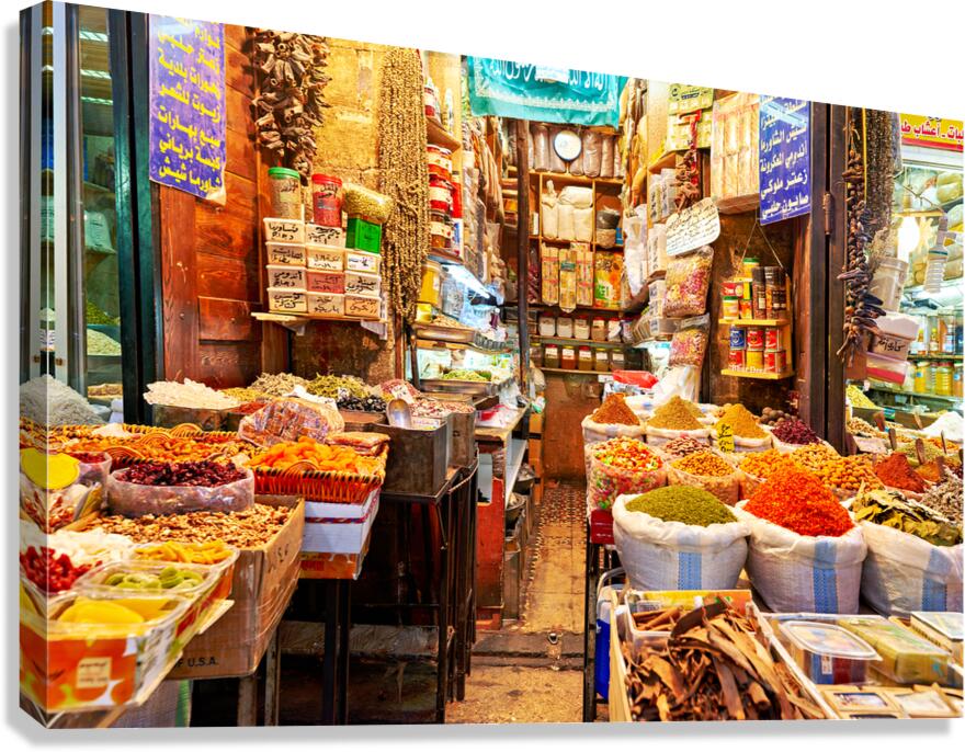 Market scene in Al Hamidiyah Souq in Damascus at midday