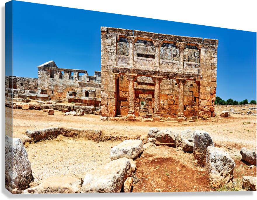 Exploring the ruins of Serjilla in northwestern Syria