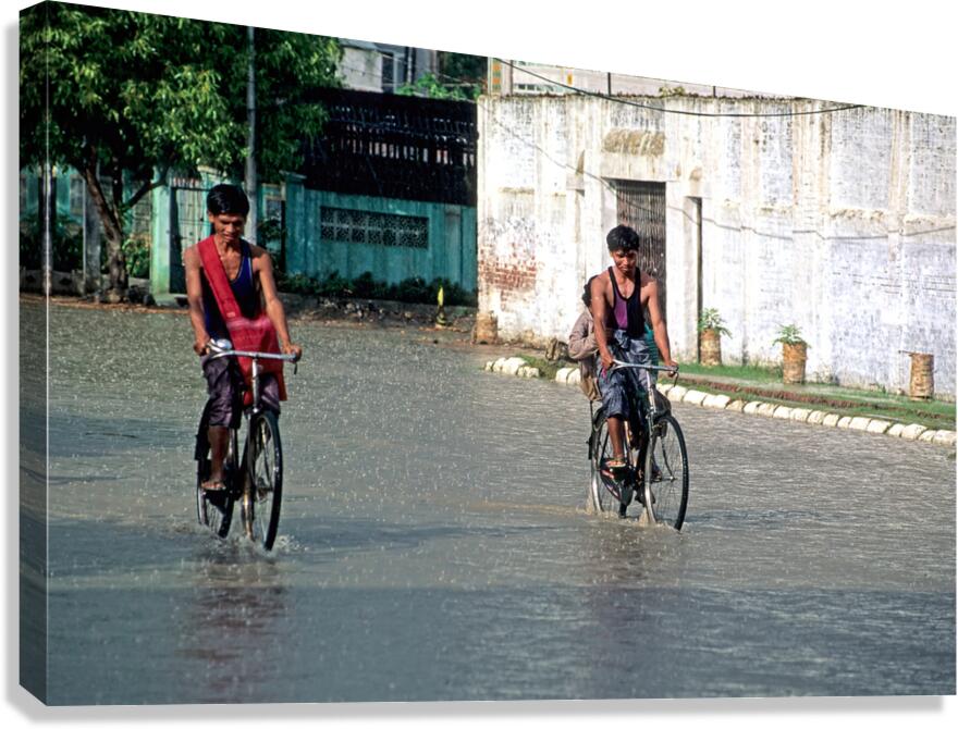 Heavy rain creates flooded streets in Mandalay Myanmar