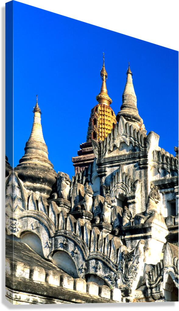 Visit to Ananda Paya in Bagan Myanmar under clear blue sky