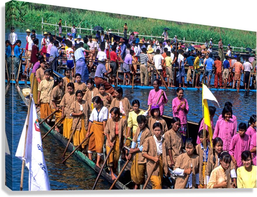 Celebration at Inle Lake during the festival in Myanmar