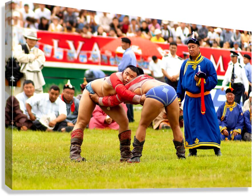 Wrestling games take place at Naadam festival in Ulaanbaatar Mo