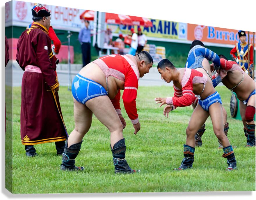 Wrestling games take place at Naadam festival in Ulaanbaatar Mo