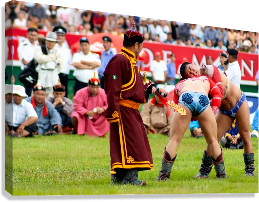 Wrestling games take place at Naadam festival in Ulaanbaatar Mo