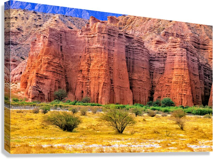 Red rock formations in Quebrada de las Conchas near Cafayate