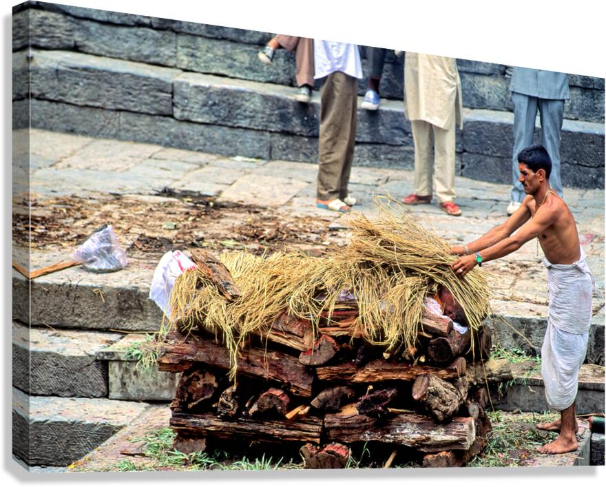 Cremation ceremony at Pashupatinath in Kathmandu Nepal