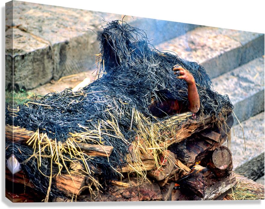 Cremation ceremony at Pashupatinath in Kathmandu Nepal