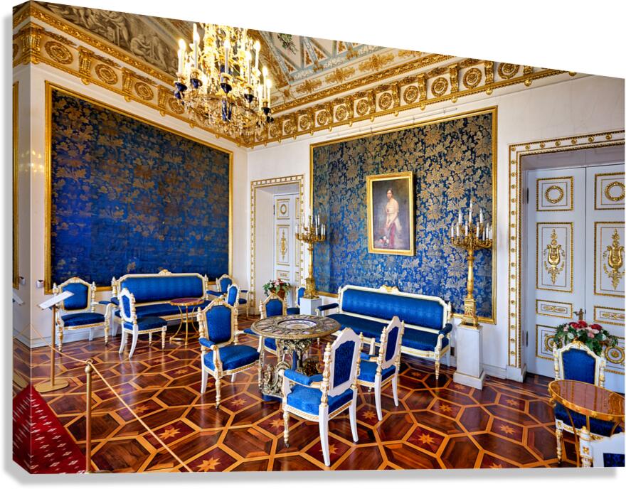 Yusupov Palace interior in St. Petersburg displays blue decor
