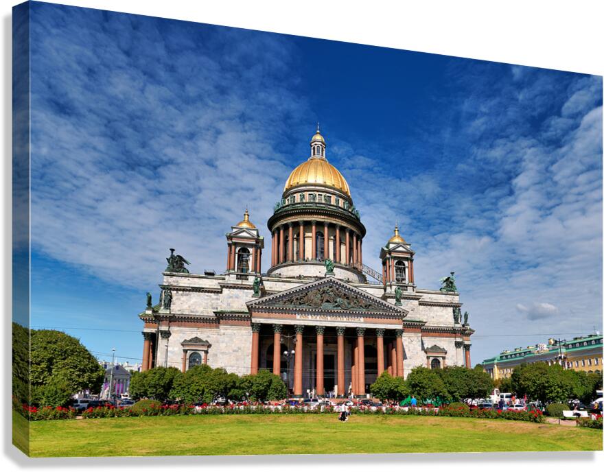 Saint Isaacs Cathedral in Saint Petersburg on a sunny day