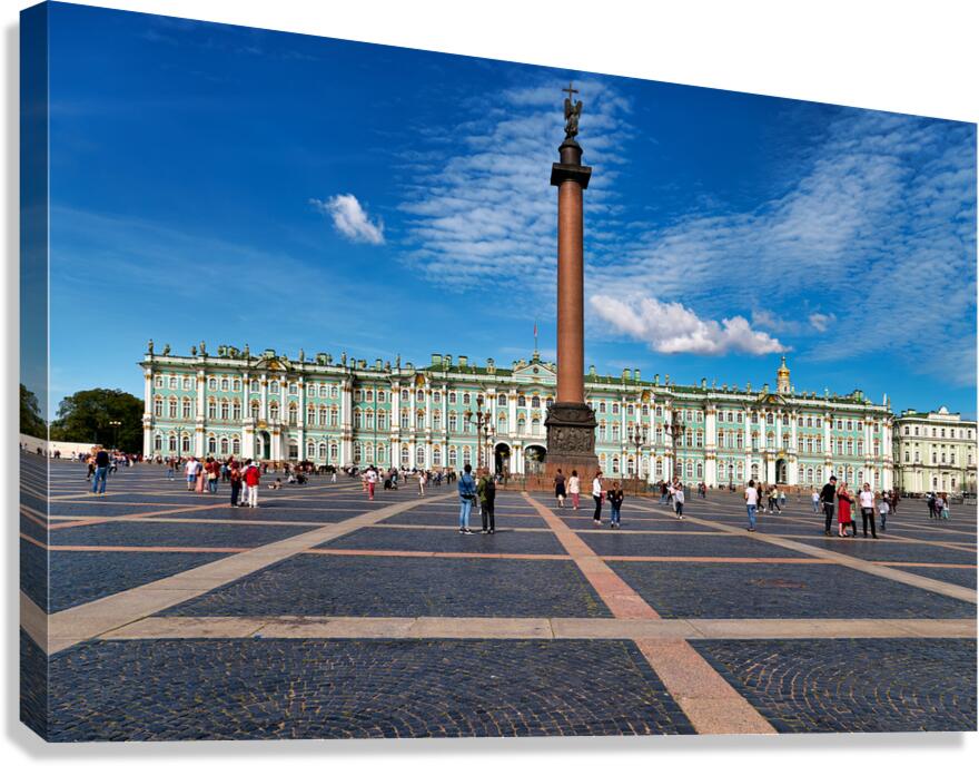 Visitors enjoy the Winter Palace in St. Petersburg Russia