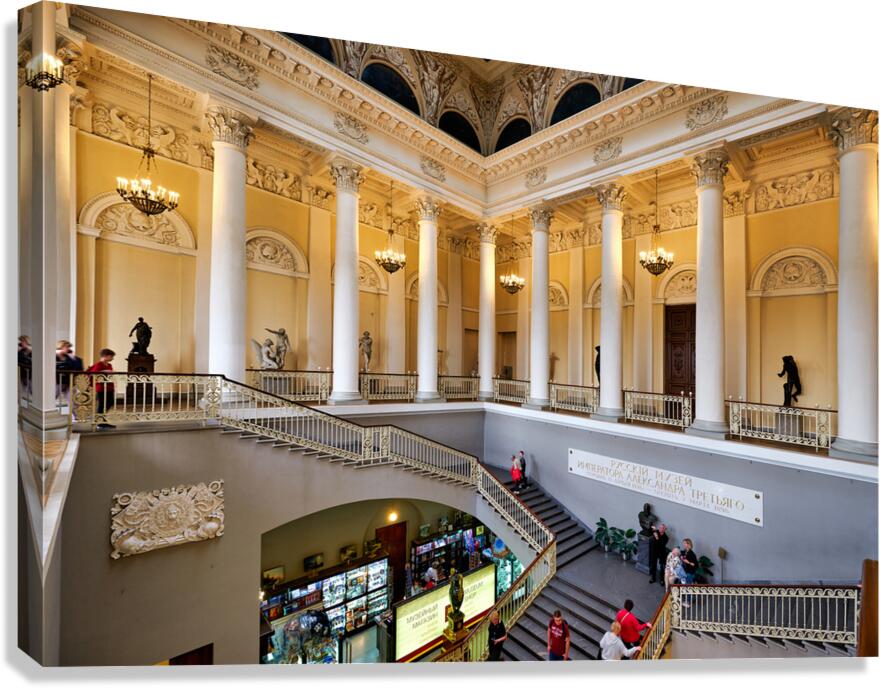 Visitors wander the Russian Museum in St. Petersburg