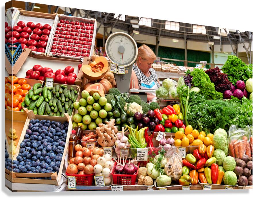 Fresh produce at Kuznechnyy Rynok Market in Saint Petersburg
