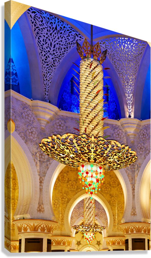 Light fixture in Sheikh Zayed Grand Mosque in Abu Dhabi