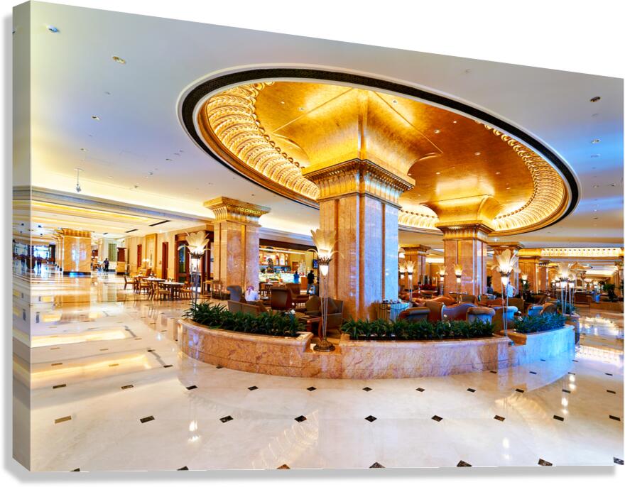 Luxurious interior of Emirates Palace Hotel in Abu Dhabi