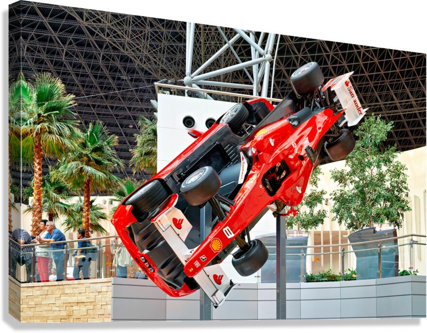 Ferrari car display at Abu Dhabi Ferrari World amusement park