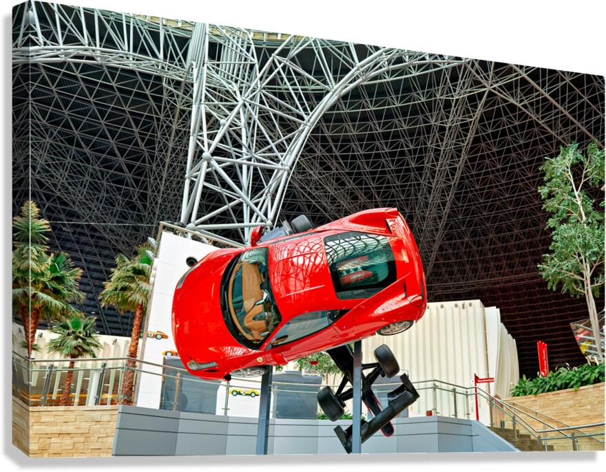 Ferrari World in Abu Dhabi showcases a racing car display
