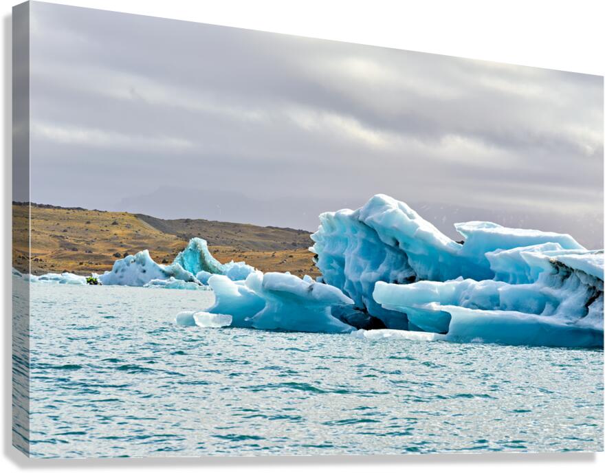 Glacier ice formations at Jokulsarlon Lagoon in Iceland