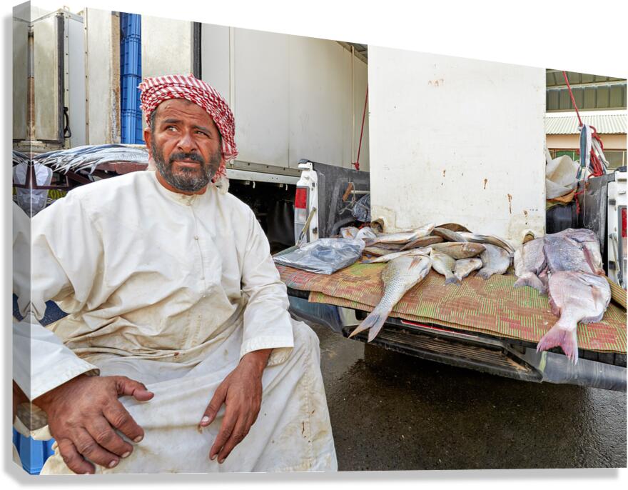 Fish market activity in Muscat Oman during the day