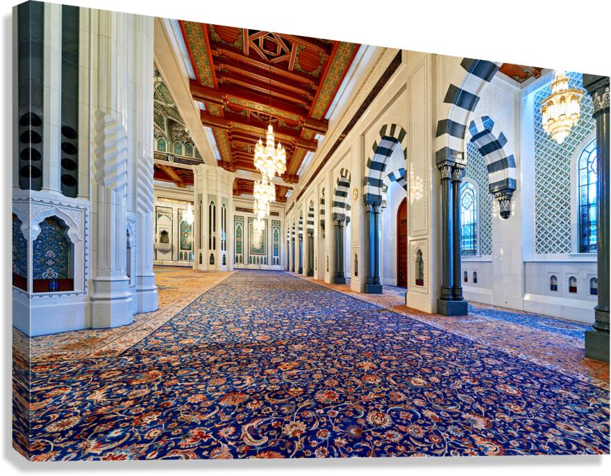 Exploration of Sultan Qaboos Grand Mosque interior in Muscat