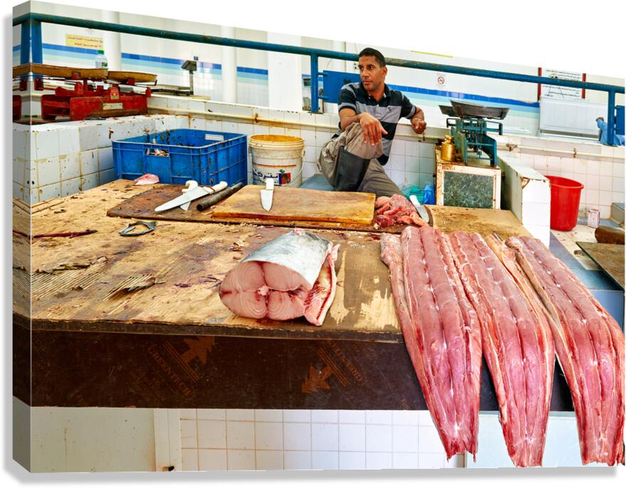 Fish market in Nizwa Oman featuring fresh catch