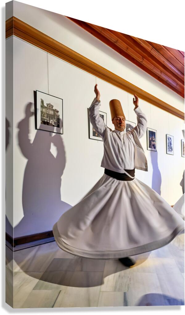 Dervishes perform in Istanbul at a Sufi event