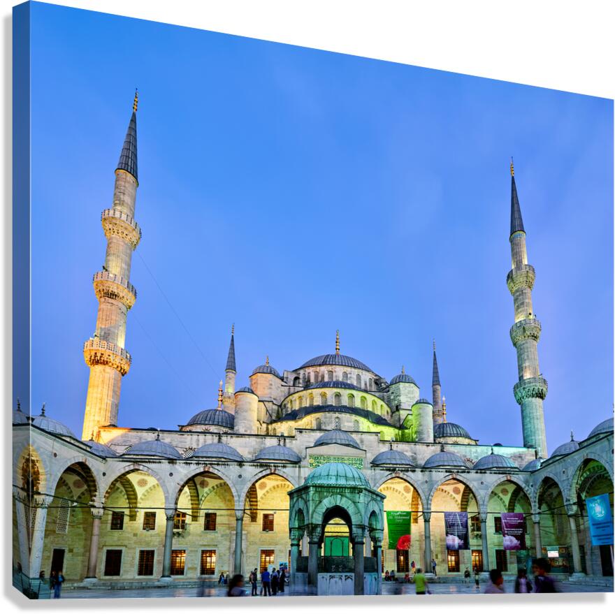 Sunset view of the Blue Mosque in Istanbul Turkey