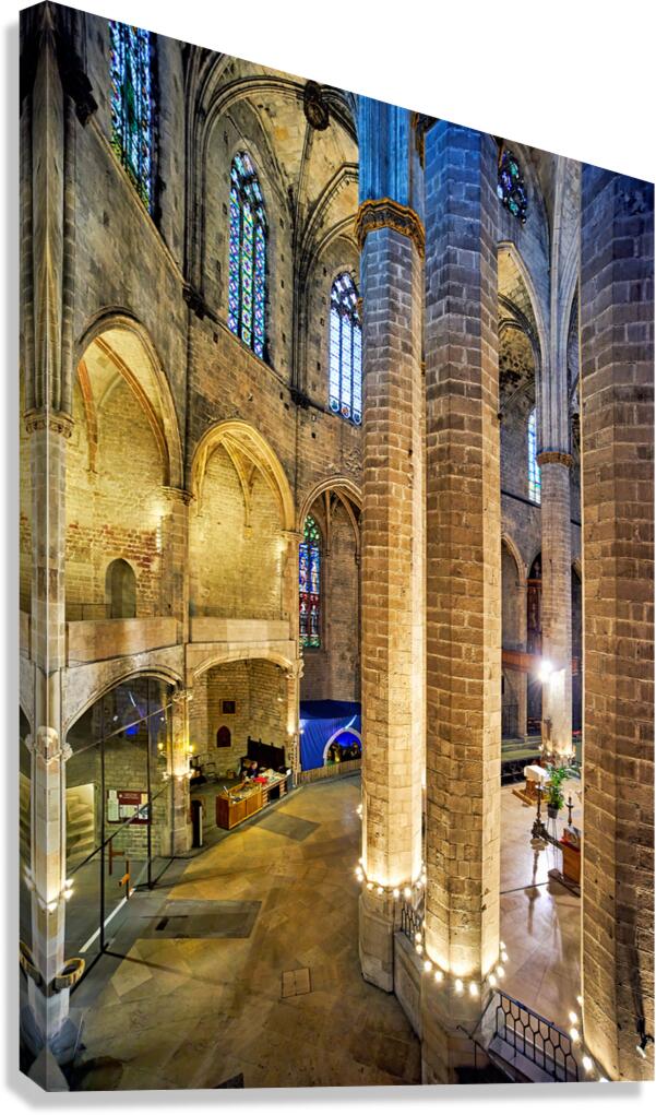 Visit to Santa Maria del Mar church in Barcelona Spain