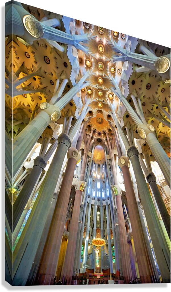 Interior view of Barcelonas Sagrada Família