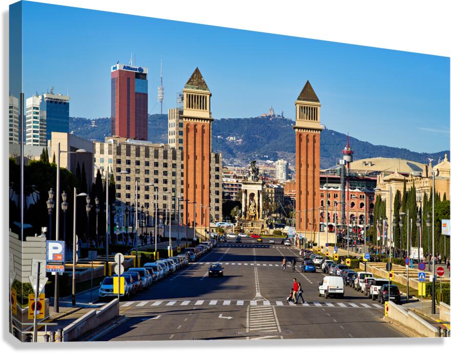 View of Plaza de Espana in Barcelona during the day