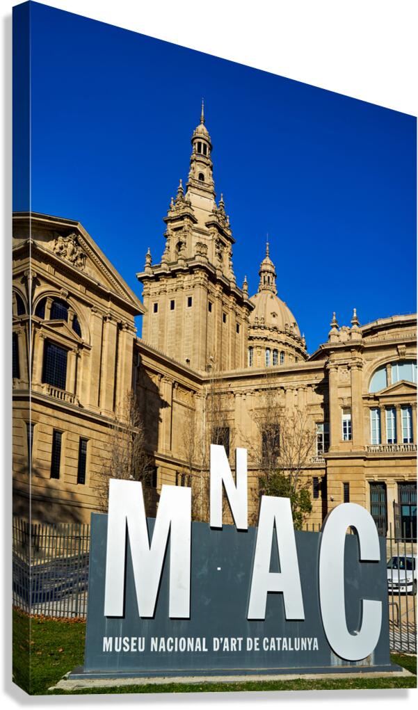 Museu Nacional dArt de Catalunya in Barcelona on a clear day