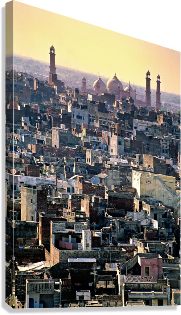 Elevated view of Lahore showcasing the cityscape at sunset