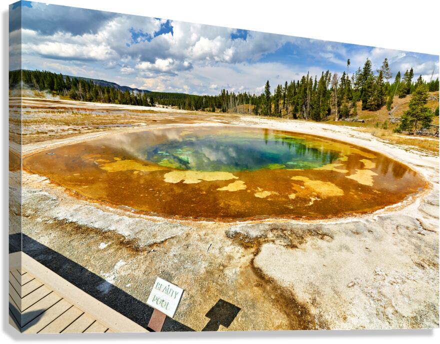 Bright colors in Beauty Pool at Yellowstone National Park