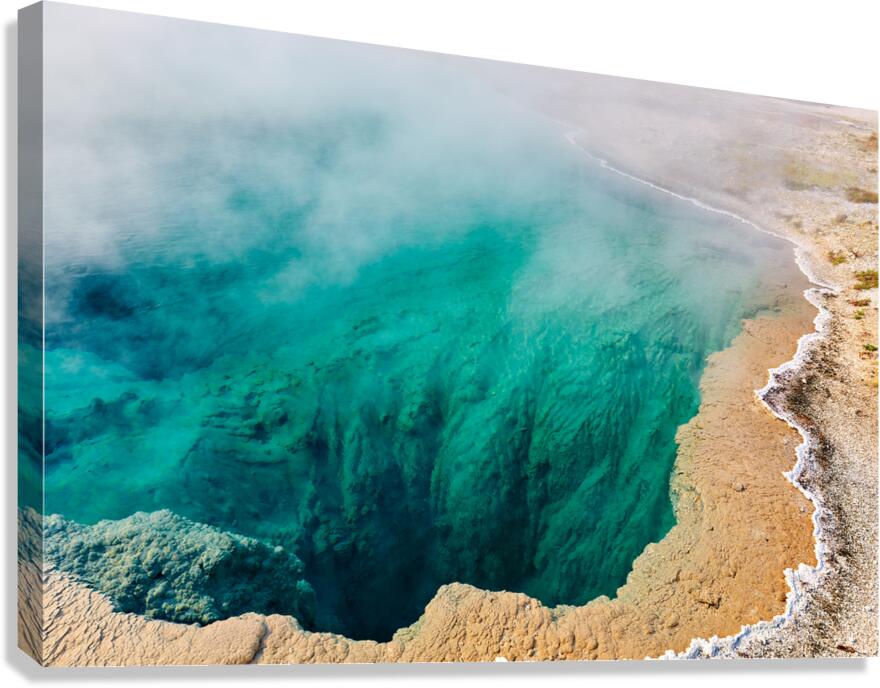 Abyss Pool in Yellowstone National Park shows geothermal feature