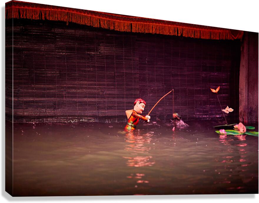 Water puppet show takes place in Hanoi Vietnam
