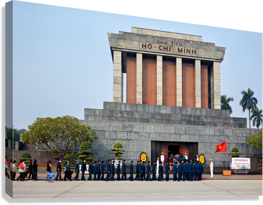 Visitors line up at Ho Chi Minh Mausoleum in Hanoi