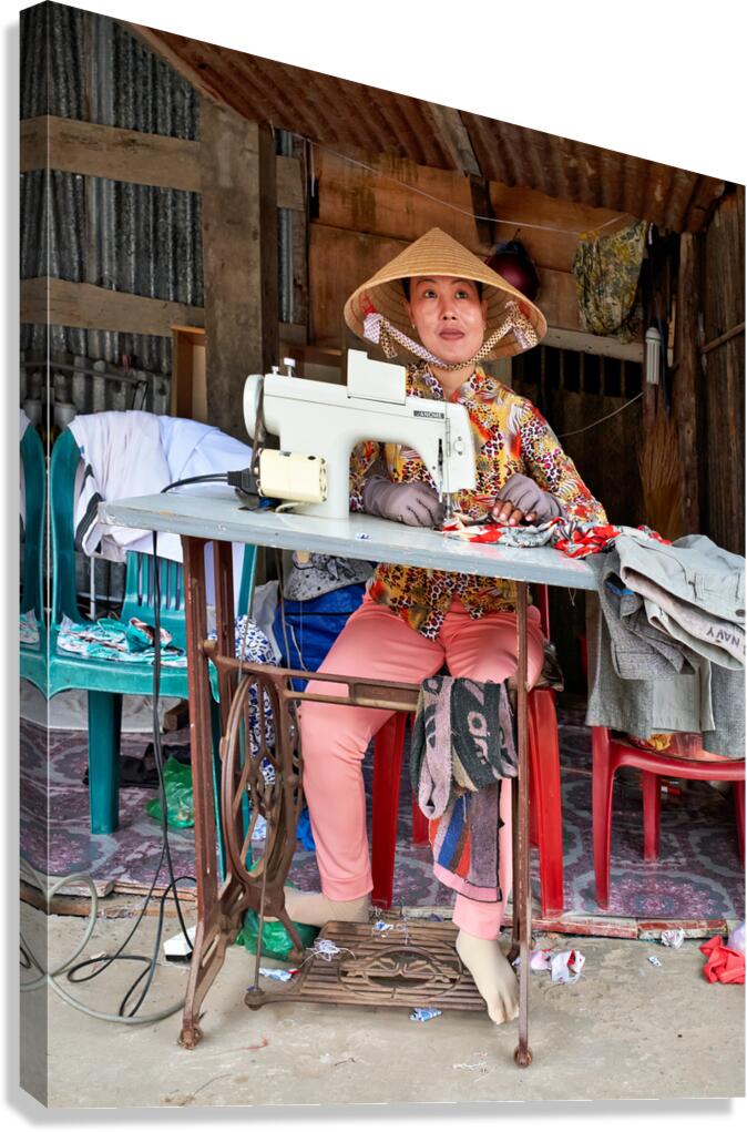 Sewing in Phu Quoc Vietnam during daytime hours