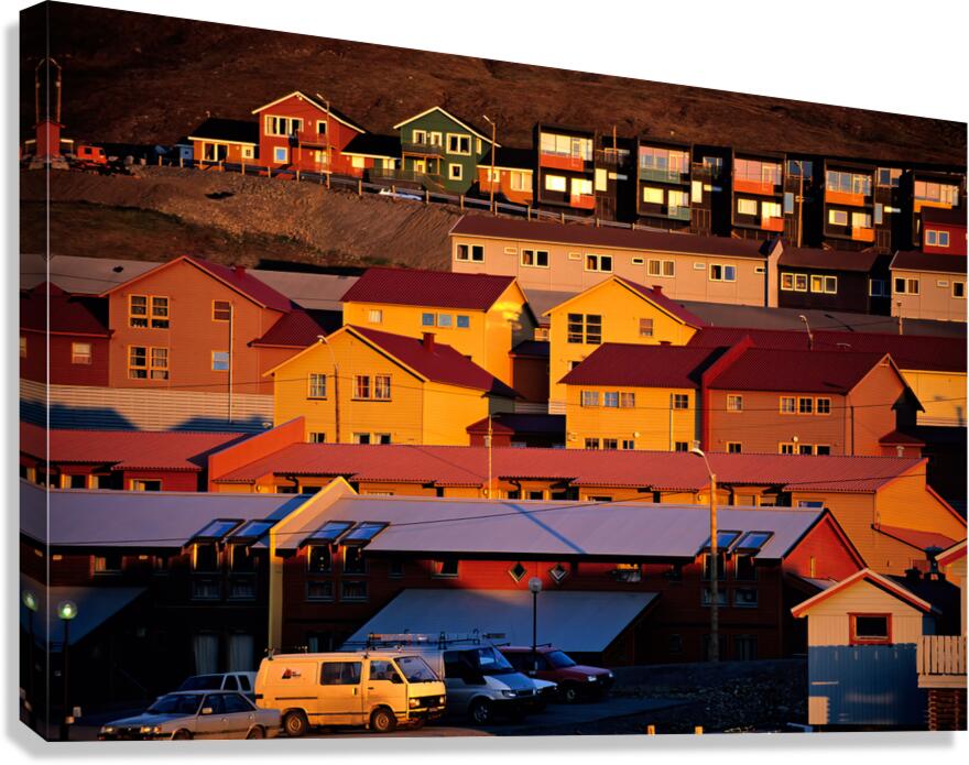 Colorful houses in Longyearbyen Svalbard Archipelago