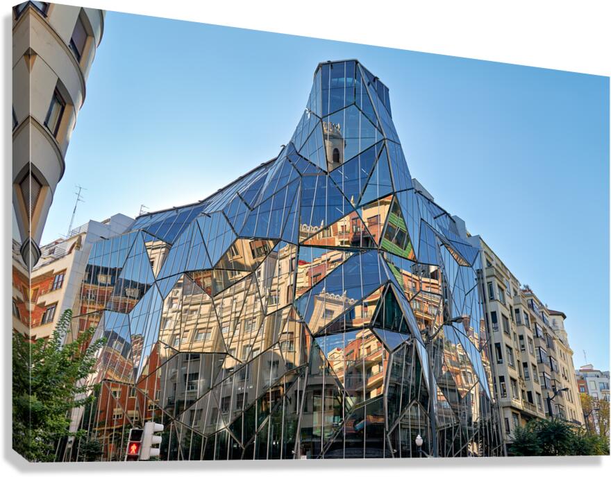 A modern building stands in Bilbao Spain