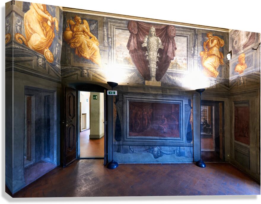 Vasari Home Museum interior with frescoes in Arezzo Tuscany