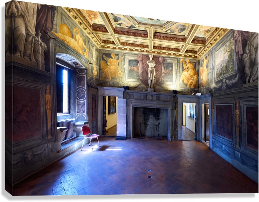 Vasari Home Museum interior view with detailed wall art