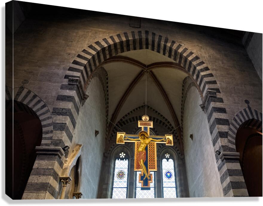 Cimabue painted crucifix in Basilica of San Domenico in Arezzo