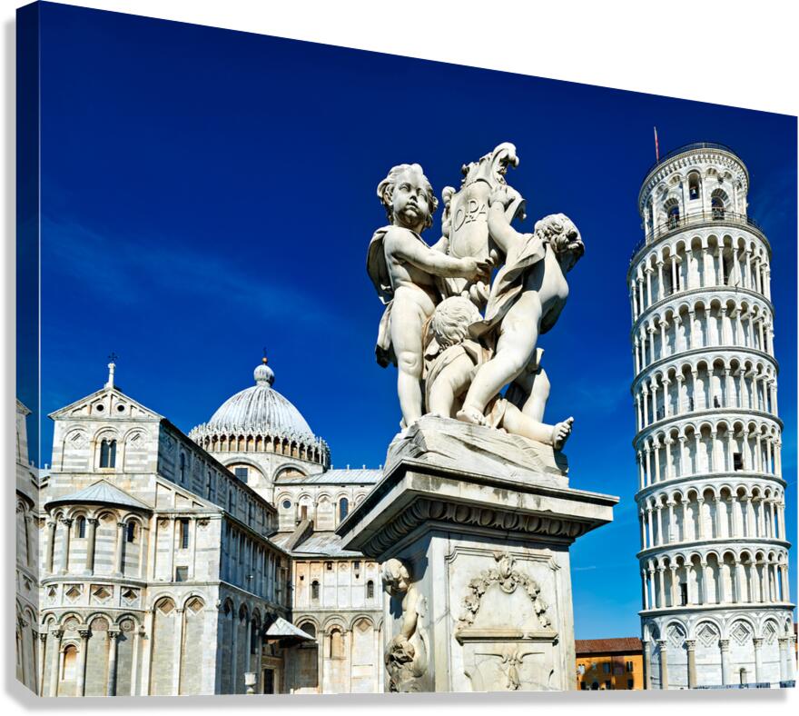 Iconic Leaning Tower and Fontana dei Putti in Pisa