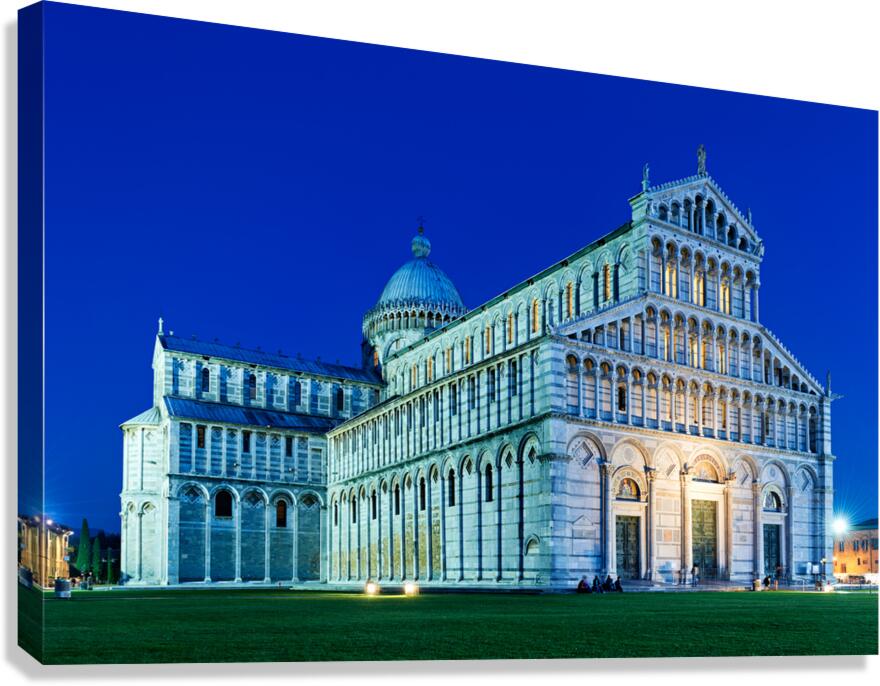 Cathedral at sunset in Piazza dei Miracoli in Pisa Italy