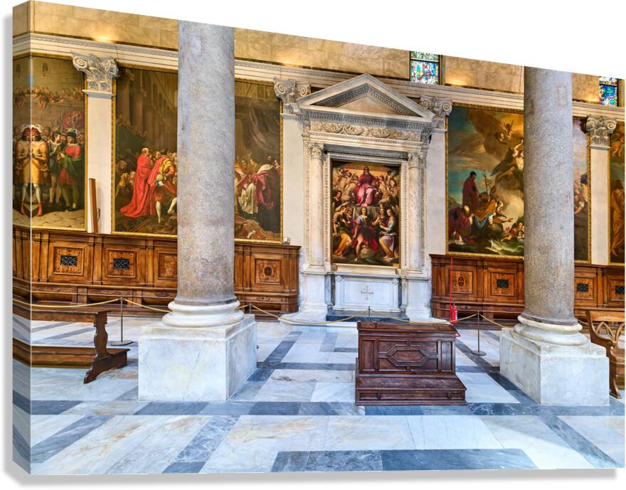 Interior view of the Cathedral in Pisa Tuscany Italy