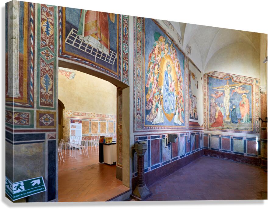Frescoes in san lorenzo church in san gimignano italy