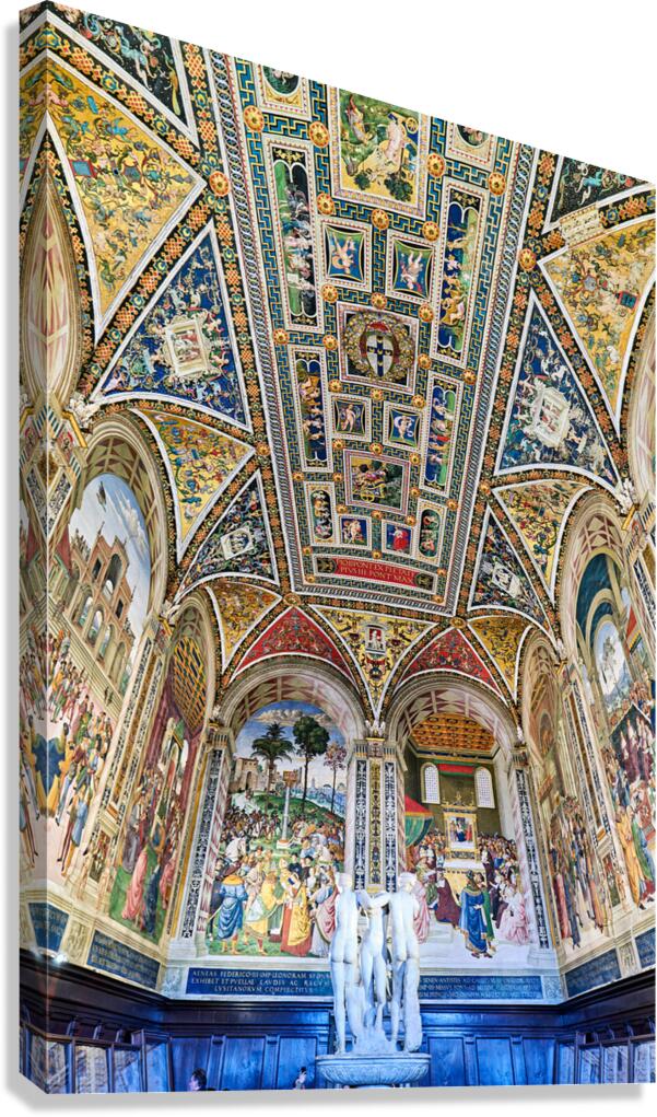 Visit piccolomini library in siena tuscany italy