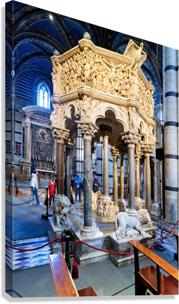 Pulpit at Siena Cathedral in Tuscany Italy during daytime