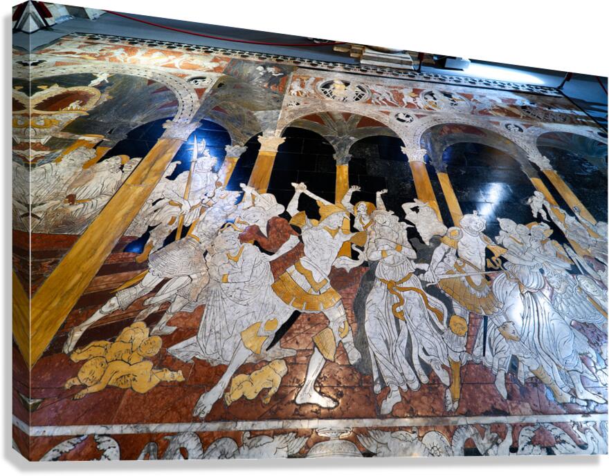 Mosaic floor depicting the slaughter of the innocents in Siena